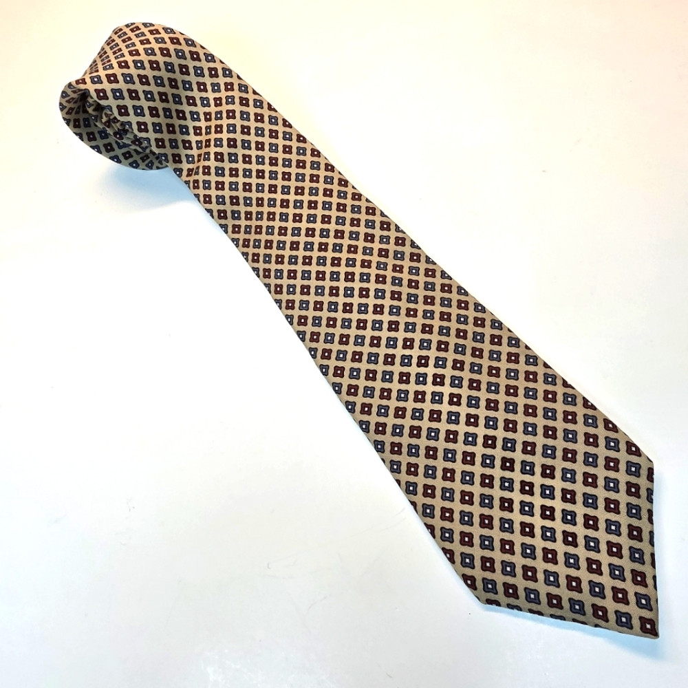 Vintage Necktie Liberty Of London Neutral Petite Floral Silk 57"